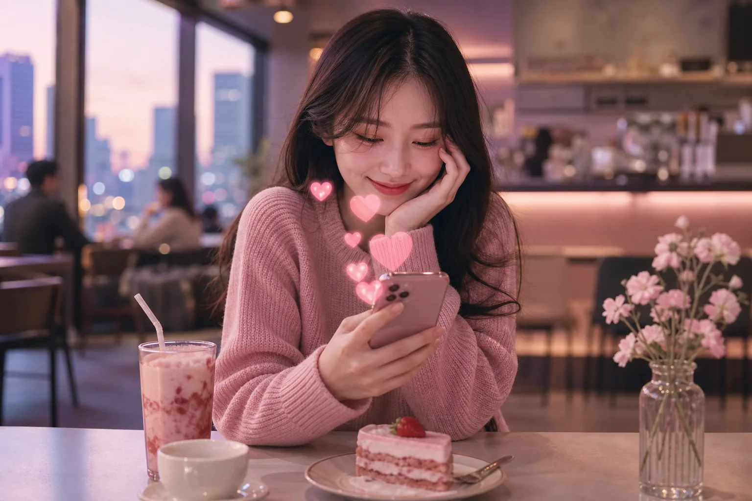 Person viewing Instagram on smartphone with vibrant social feed