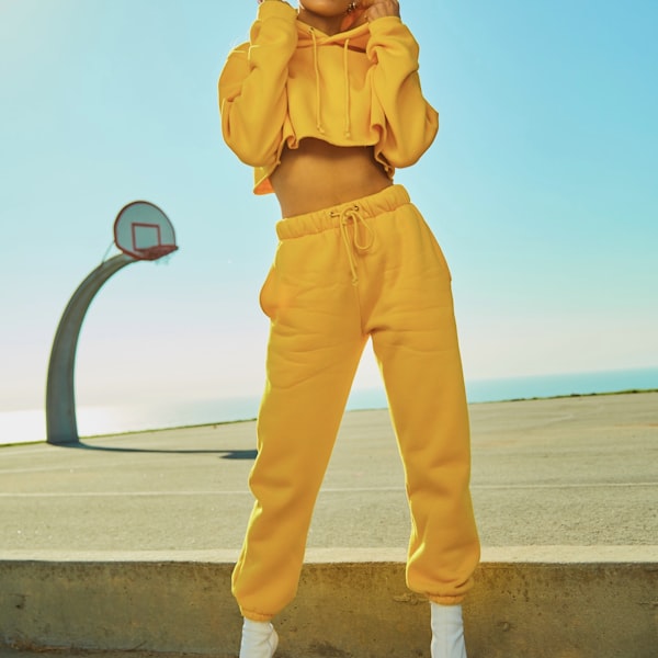 Fashion model with styled outfit